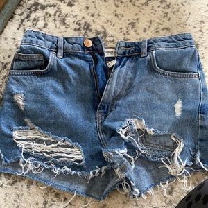 High waisted Jean short